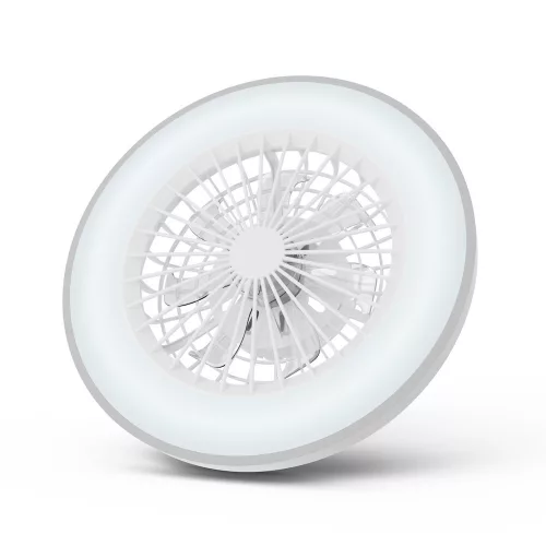 WHITNEY mennyezeti lámpa ventilátorral távirányítóval ezüst 2x24W+15W