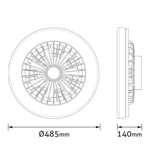 WHITNEY mennyezeti lámpa ventilátorral távirányítóval ezüst 2x24W+15W