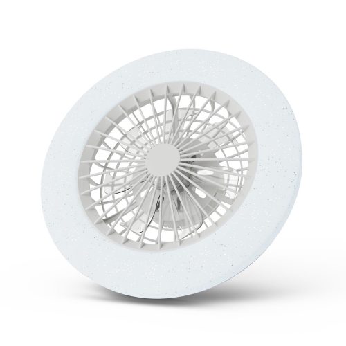 WENDY mennyezeti lámpa ventilátorral csillogós burával távirányítóval 2x24W+15W