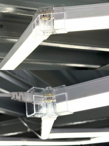 Berge Hexagon LED mennyezeti lámpa 210W teljesítménnyel, IP44 védettséggel és egyedi hatszögletű designnal, hideg fehér fénnyel.
