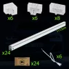 Berge Hexagon LED mennyezeti lámpa 210W teljesítménnyel, IP44 védettséggel és egyedi hatszögletű designnal, hideg fehér fénnyel.