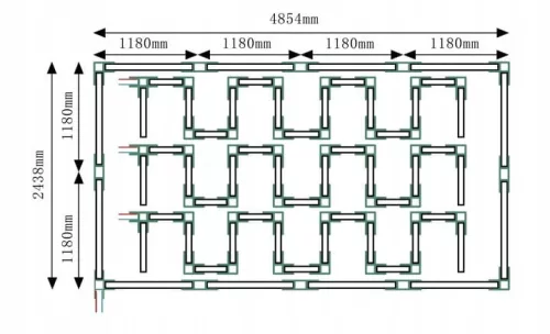 Berge Hexagon LED mennyezeti lámpa 520W teljesítménnyel, IP44 védettséggel és egyedi hatszögletű designnal, hideg fehér fénnyel.