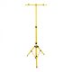 Masszív, sárga, teleszkópos dupla reflektor állvány két LED reflektorhoz