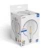 Nagy fényerejű, 12W-os G125 filament LED gömb izzó, hideg fehér fénnyel.