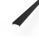 Bepattintható fekete műanyag bura alumínium LED profilokhoz