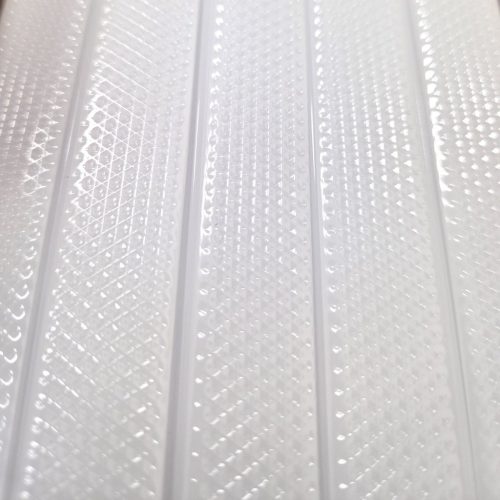 2 méteres univerzális prizmatikus opál (tejfehér) LED profil fedél alumínium profilban