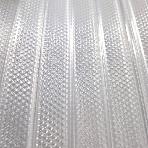 2 méteres univerzális prizmatikus átlátszó LED profil fedél alumínium profilban