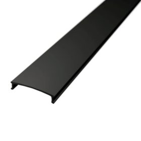 2 méteres fekete LED profil fedél egy alumínium profilhoz, Type 2