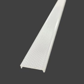 2 méteres prizmatikus opál (tejfehér) LED profil fedél alumínium profilhoz, Type 2