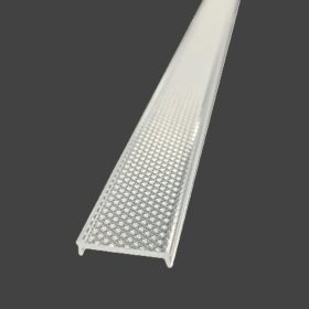 2 méteres prizmatikus átlátszó LED profil fedél alumínium profilhoz, Type 2