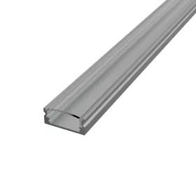   U alakú LED profil ezüst színű, víztiszta fedővel, eloxált, 2 méter