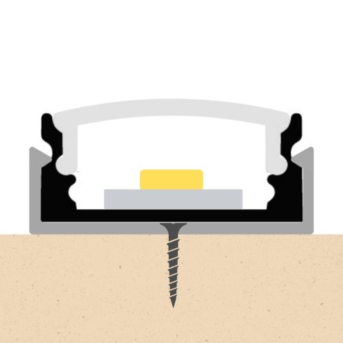 Pezsgő színű SURFACE 1 felületre szerelhető alumínium LED profil