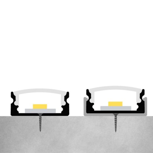 Pezsgő színű SURFACE 1 felületre szerelhető alumínium LED profil