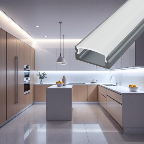 Matt grafit szürke színű SURFACE 1 felületre szerelhető alumínium LED profil