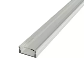   U alakú LED profil fehér színű, víztiszta fedővel, eloxált, 2 méter