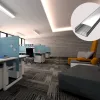 2 méter hosszú felületre szerelhető ezüst színű U alakú alumínium LED profil opál fedéllel