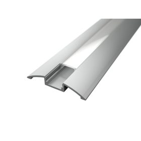 Eloxált ezüst, LED világítással ellátott alumínium padlóváltó / burkolatváltó profil