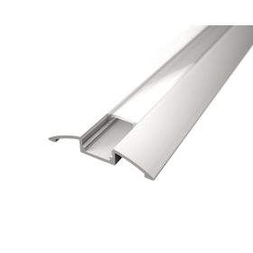 Eloxált ezüst, LED világítással ellátott alumínium padlóváltó / burkolatváltó profil