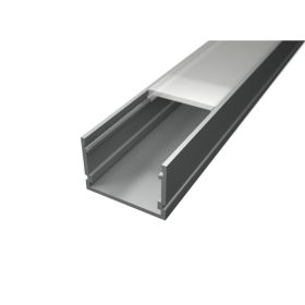   LED alumínium profil 30x20mm, eloxált, opál fedővel 2 méter