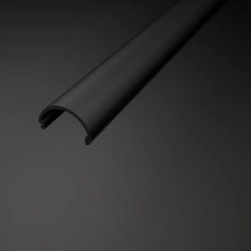   Fekete Félköríves LED Profil Fedél (2m, ALP110) – Egyedi Dizájn és Rejtett Fényeffekt