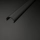 Fekete Félköríves LED Profil Fedél (2m, ALP110) – Egyedi Dizájn és Rejtett Fényeffekt