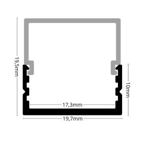 Opál (Tejfehér) LED Profil Fedél ALP110 LED Profilhoz (2m) – Homogén Fényért