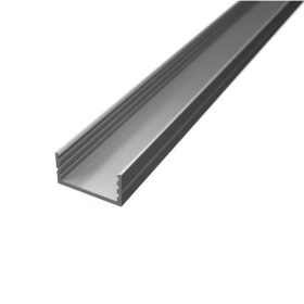 2 méteres felületre szerelhető alumínium LED profil 8-10 mm széles LED szalagokhoz, hőelvezetésre és esztétikus beépítésre.