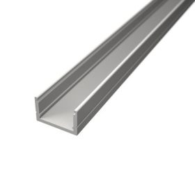2 méteres felületre szerelhető fehér alumínium LED profil 8-10 mm széles LED szalagokhoz, hőelvezetésre és esztétikus beépítésre.