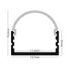2 méteres felületre szerelhető alumínium LED profil 8-10 mm széles LED szalagokhoz, hőelvezetésre és esztétikus beépítésre.