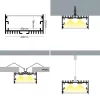 Surface Maxi 2 méteres alumínium LED profil felületi, függesztett és süllyesztett szereléshez