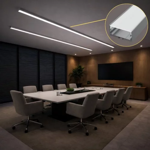 Surface Maxi 2 méteres alumínium LED profil felületi, függesztett és süllyesztett szereléshez
