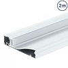 Padlószegély LED profil opál fedővel, eloxált alumínium 2 méter 80x18mm