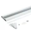 Padlószegély LED profil opál fedővel, eloxált alumínium 2 méter 80x18mm