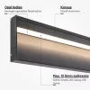 Padlószegély LED profil, fekete, opál fedővel, eloxált alumínium 2 méter 80x18mm