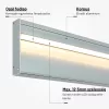Padlószegély LED profil, metál szürke, opál fedővel, eloxált alumínium 2 méter 80x18mm
