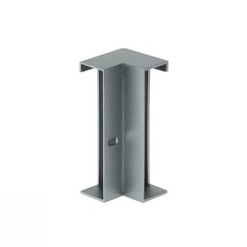   Sarokelem padlószegély LED profilhoz metál szürke színben