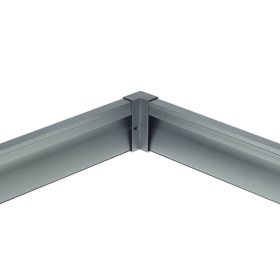   Sarokelem padlószegély LED profilhoz metál szürke színben