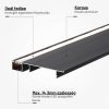 LED szegélyléc profil fekete, opál fedővel, eloxált alumínium 2 méter 77,4x12mm