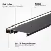 LED szegélyléc profil fekete, opál fedővel, eloxált alumínium 2 méter 77,4x12mm