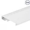 LED szegélyléc profil fehér, opál fedővel, eloxált alumínium 2 méter 77,4x12mm
