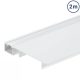 LED szegélyléc profil fehér, opál fedővel, eloxált alumínium 2 méter 77,4x12mm