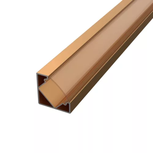 Prémium bronz színű sarok alumínium LED profil bútorok megvilágításához