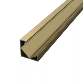 Prémium pezsgő (Champagne) színű sarok alumínium LED profil bútorok megvilágításához