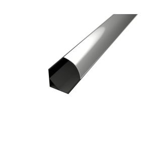   Alumínium sarok LED profil, íves opál burával 2m - fekete