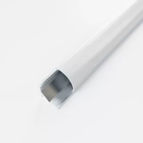 Eloxált alumínium sarok LED profil íves opál búrával LED szalaghoz