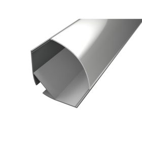   Nagy méretű alumínium sarok LED profil, eloxált, íves opál burával 2m