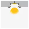 Beépíthető alumínium LED profil LED szalaghoz fekete, fekete burával 2m