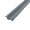 Modern grafit szürke színű süllyeszthető alumínium LED profil bútorokba és fába