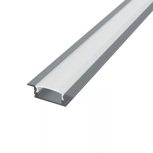 Modern grafit szürke színű süllyeszthető alumínium LED profil bútorokba és fába