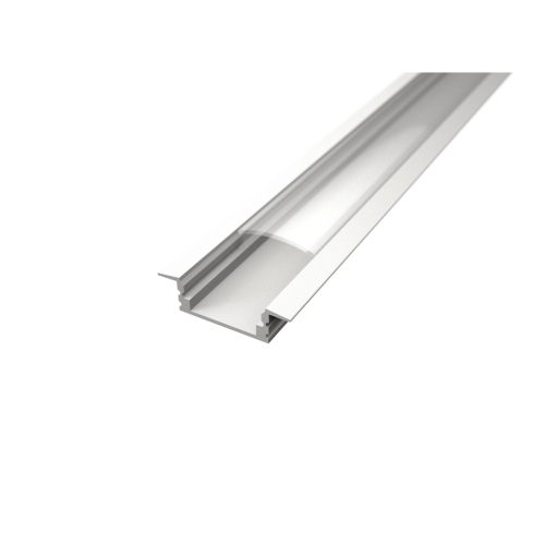 Beépíthető alumínium LED profil LED szalaghoz fekete, fekete burával 2m